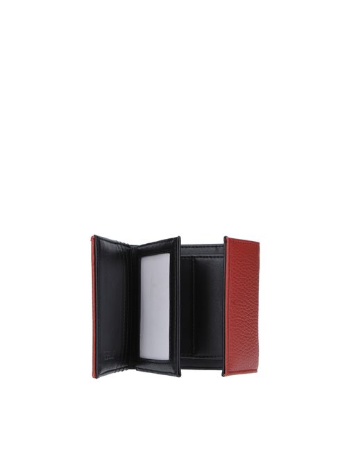 Leather wallet REBELLE | WALLET W/FLAP SROSSO LIBERTA